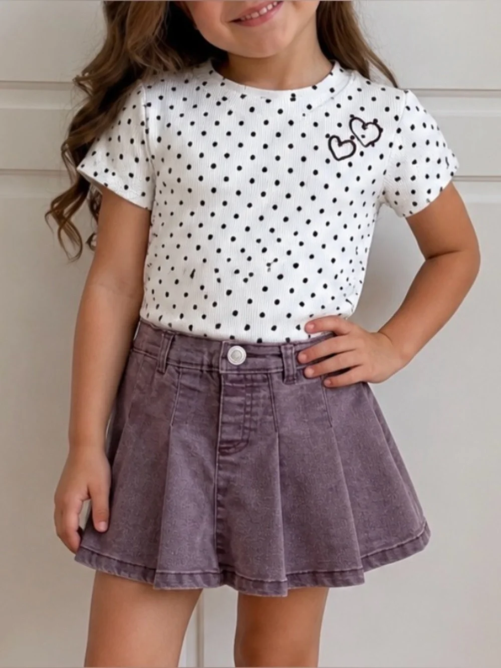 Nicole miller set Girls Purple Pleated Skirts and top